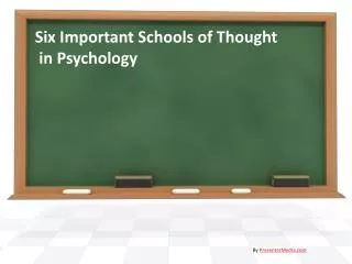 Six Important Schools of Thought in Psychology
