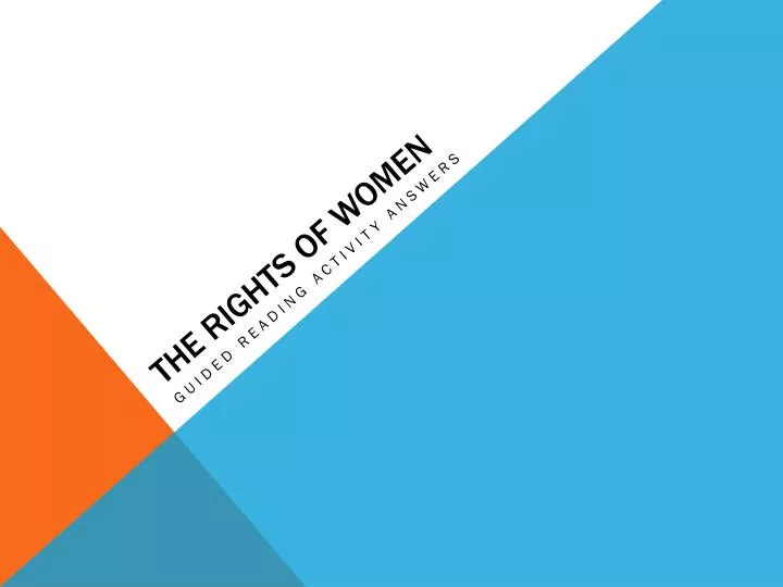 the rights of women