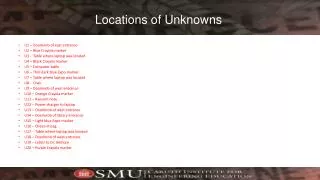 Locations of Unknowns