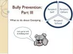 Bully Prevention: Part III - slide 1