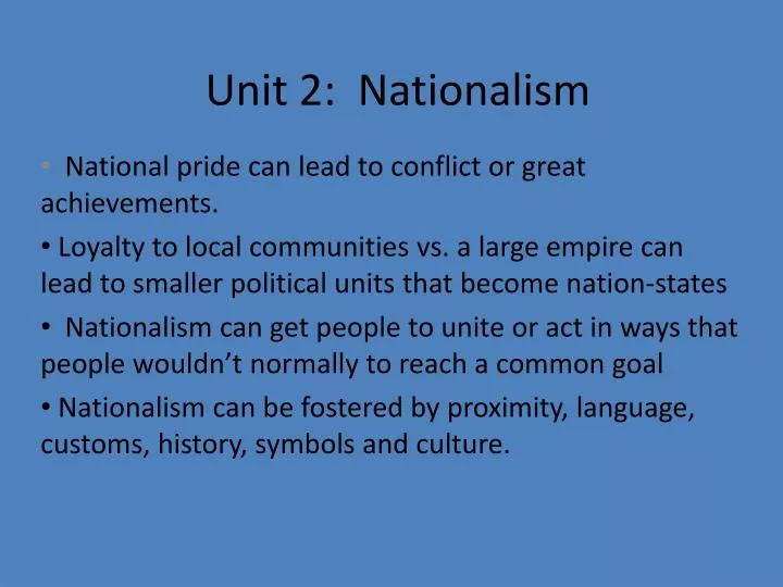 unit 2 nationalism