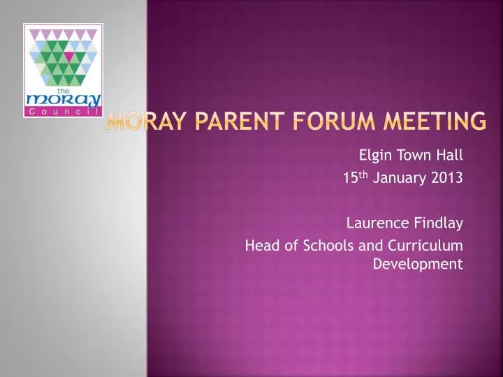 moray parent forum meeting