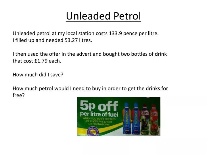 unleaded petrol