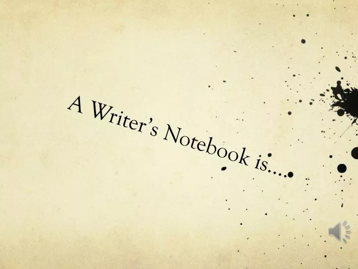 a writer s notebook is