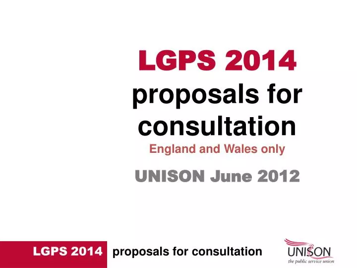 lgps 2014 proposals for consultation england and wales only