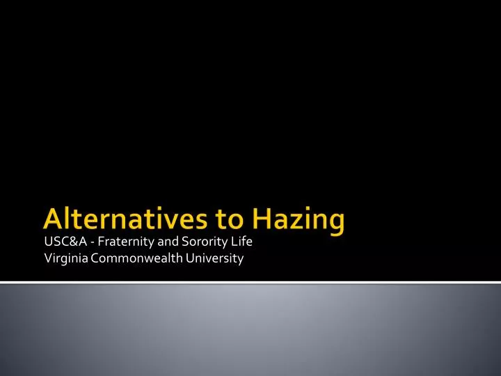 alternatives to hazing