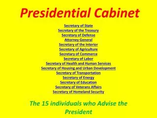 Presidential Cabinet