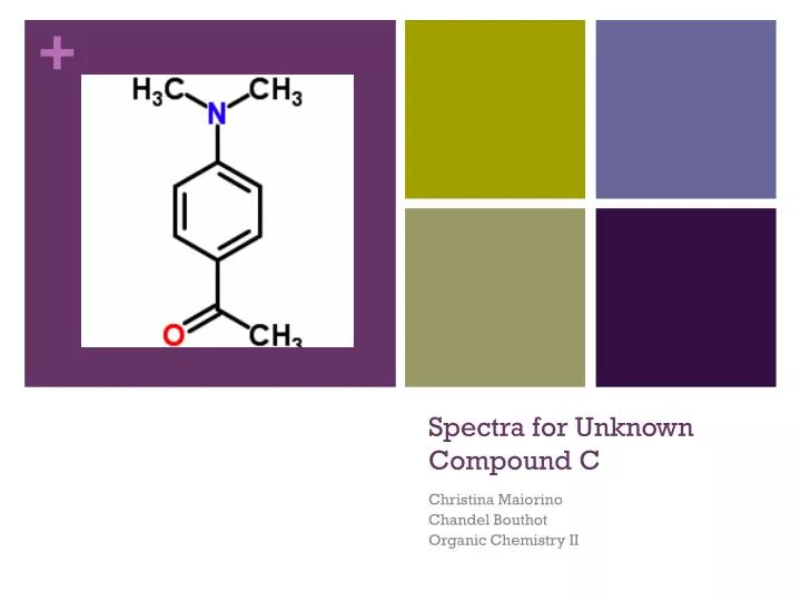 spectra for unknown compound c