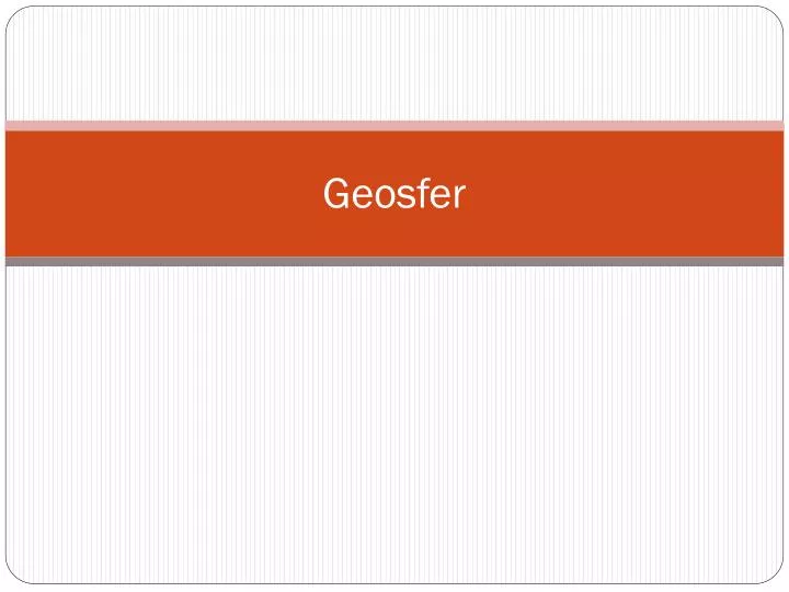 geosfer