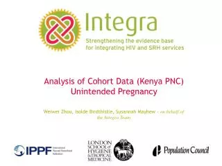 Analysis of Cohort Data (Kenya PNC) Unintended Pregnancy