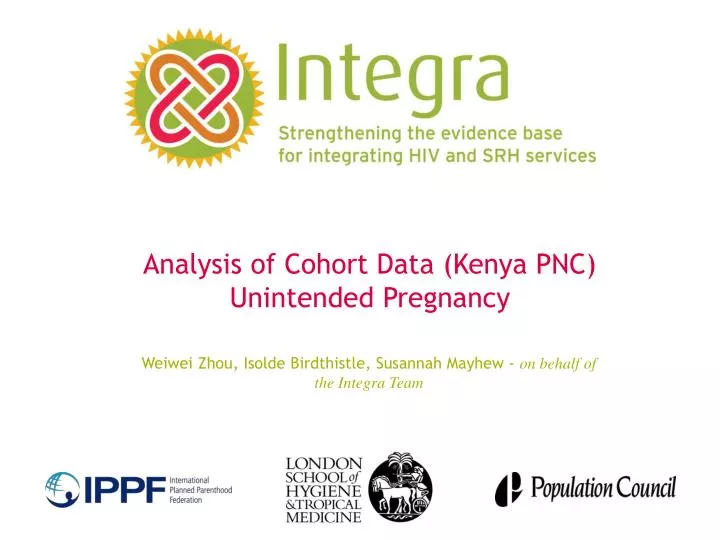 analysis of cohort data kenya pnc unintended pregnancy