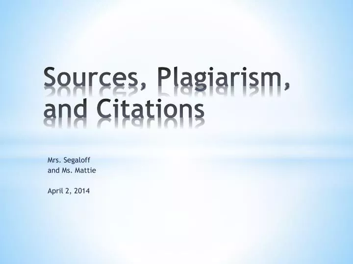 sources plagiarism and citations