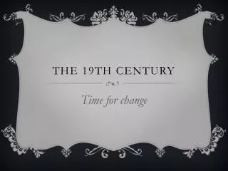 the 19th century