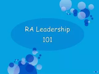 RA Leadership 101