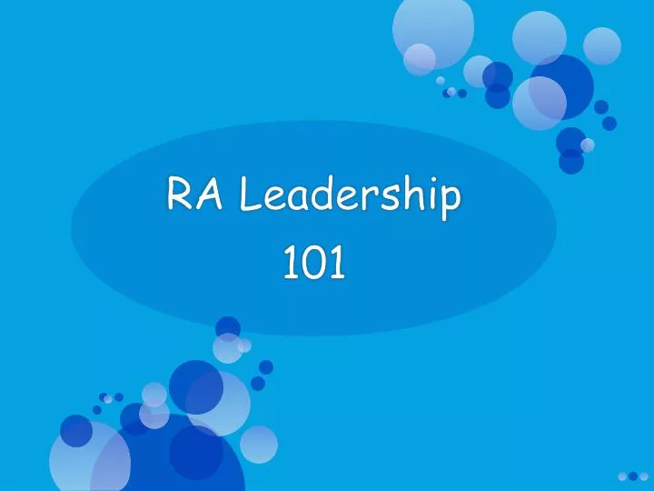 ra leadership 101