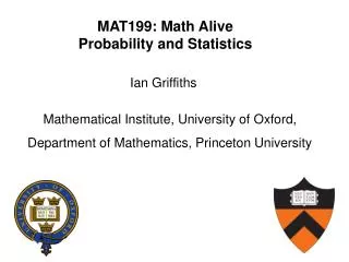 MAT199: Math Alive Probability and Statistics