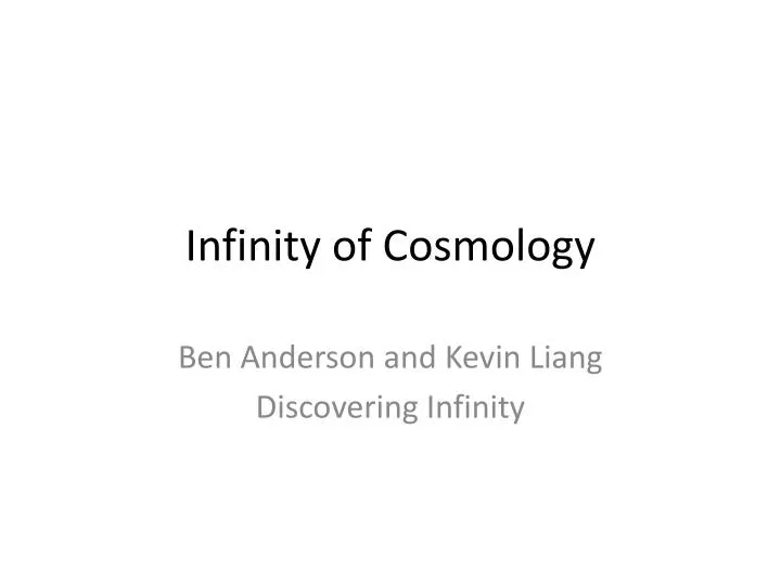 infinity of cosmology