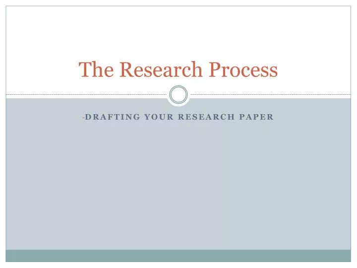 the research process