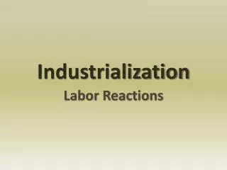 industrialization