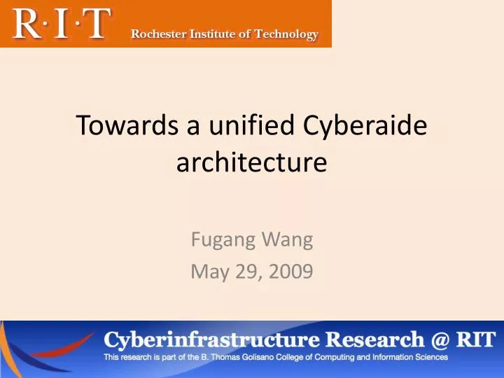 towards a unified cyberaide architecture
