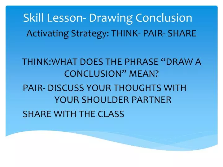 skill lesson drawing conclusion