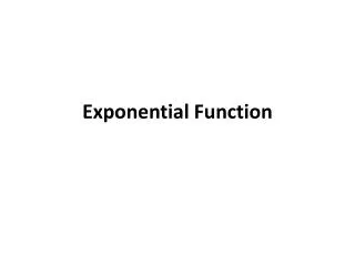 Exponential Function