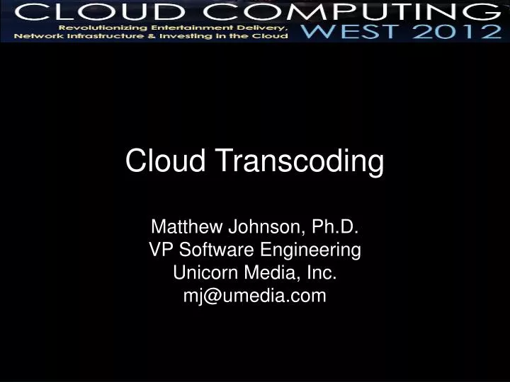 cloud transcoding
