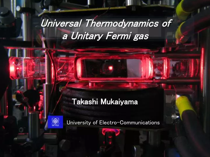 universal thermodynamics of a unitary fermi gas