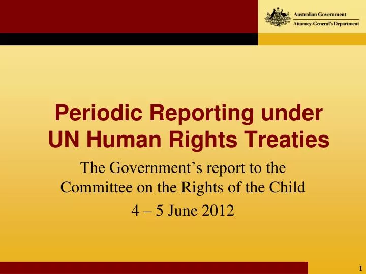 periodic reporting under un human rights treaties
