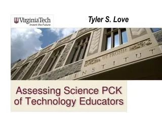 Assessing Science PCK of Technology Educators