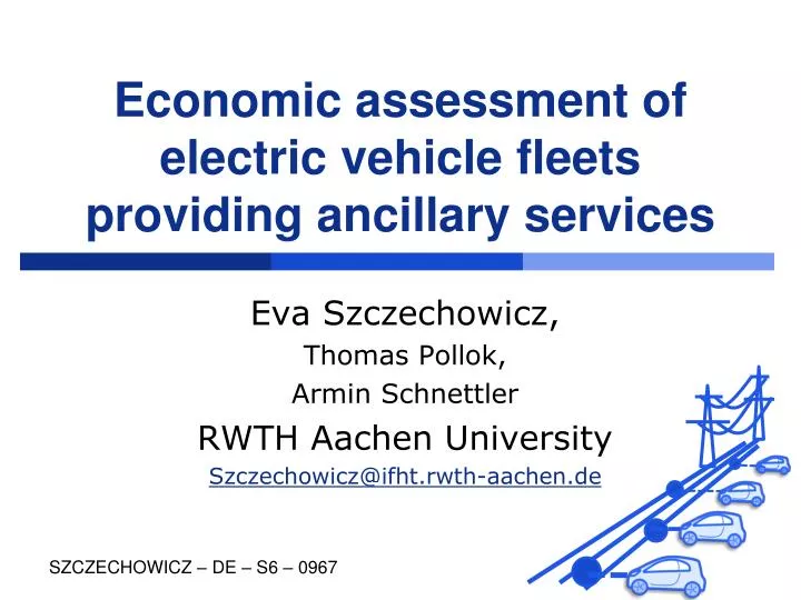 economic assessment of electric vehicle fleets providing ancillary services