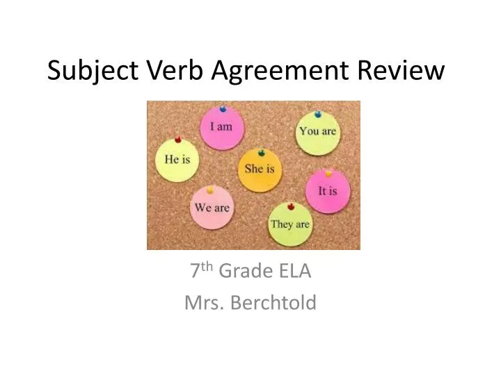 subject verb agreement review