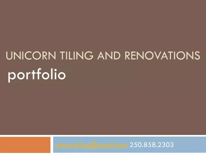 unicorn tiling and renovations