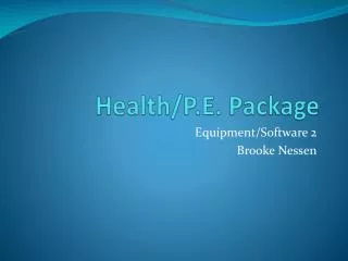Health/P.E. Package
