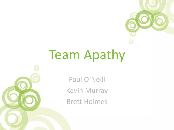 team apathy