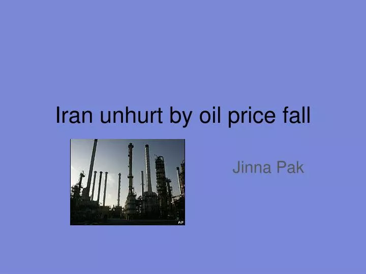 iran unhurt by oil price fall