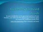 Commonly Confused Words - slide 1