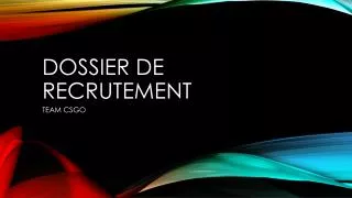dossier de recrutement