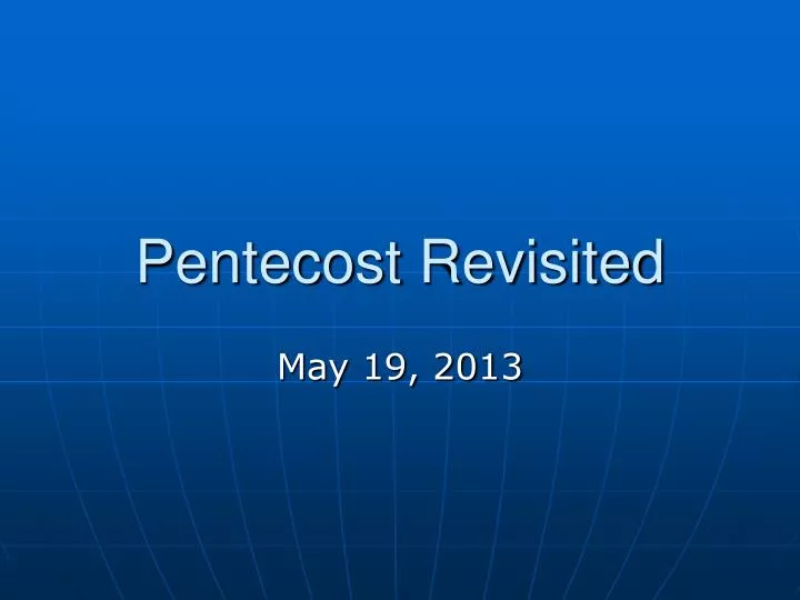 pentecost revisited