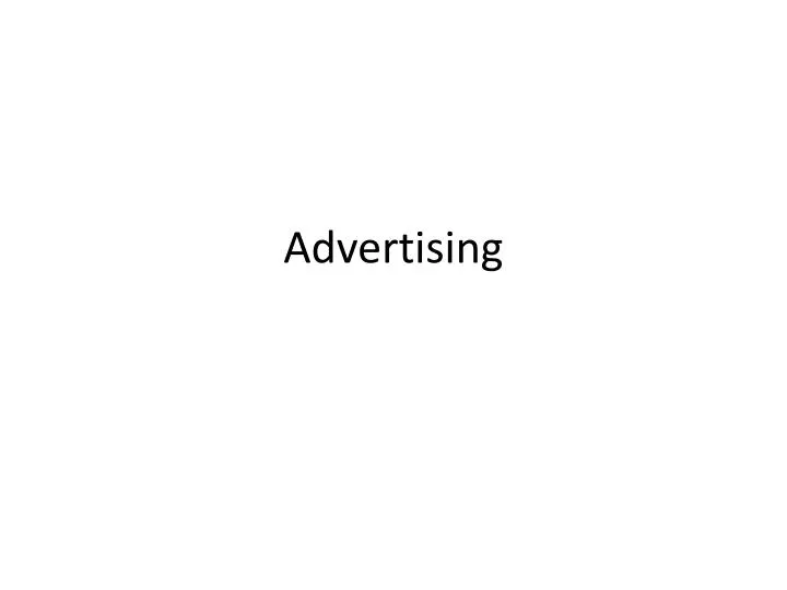 advertising