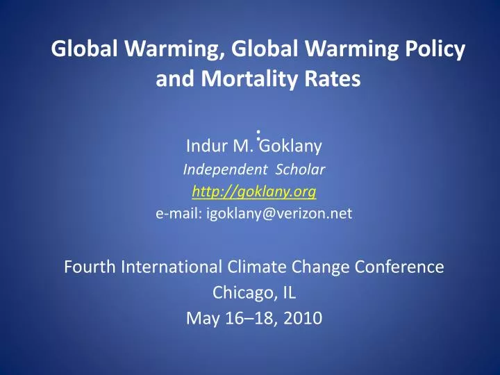 global warming global warming policy and mortality rates