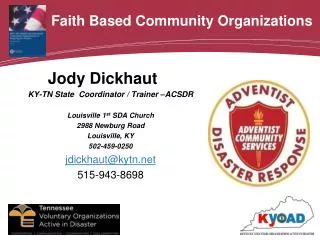 Faith Based Community Organizations