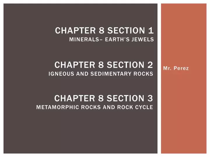 chapter 8 section 2 igneous and sedimentary rocks