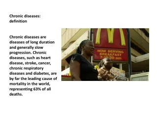 Chronic diseases: definition