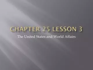 Chapter 25 Lesson 3