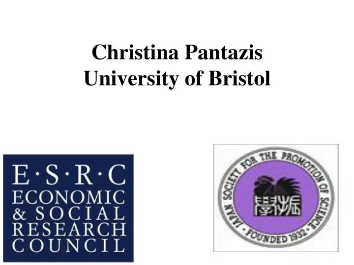 christina pantazis university of bristol