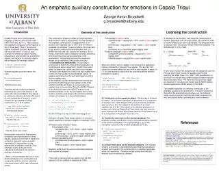 An emphatic auxiliary construction for emotions in Copala Triqui