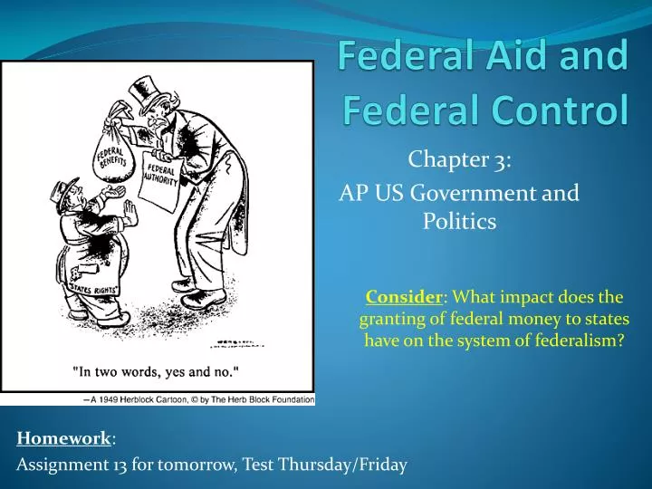 federal aid and federal control