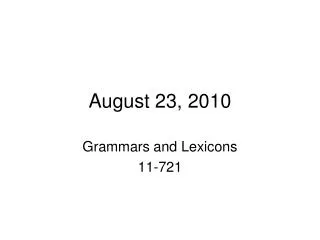 August 23, 2010