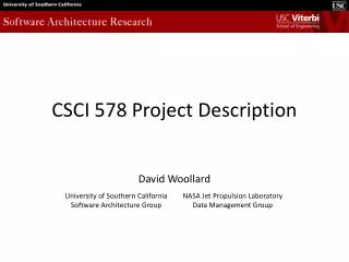 CSCI 578 Project Description